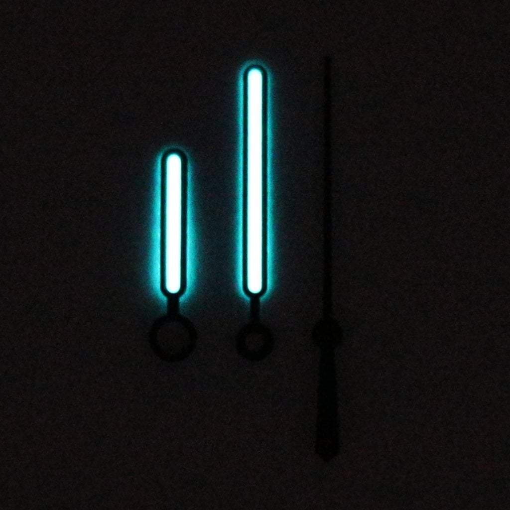 Nautilus Hands - Polished Black - BGW9 Grade A - - - Lucius Atelier - Swiss Quality Seiko Watch Mod Parts