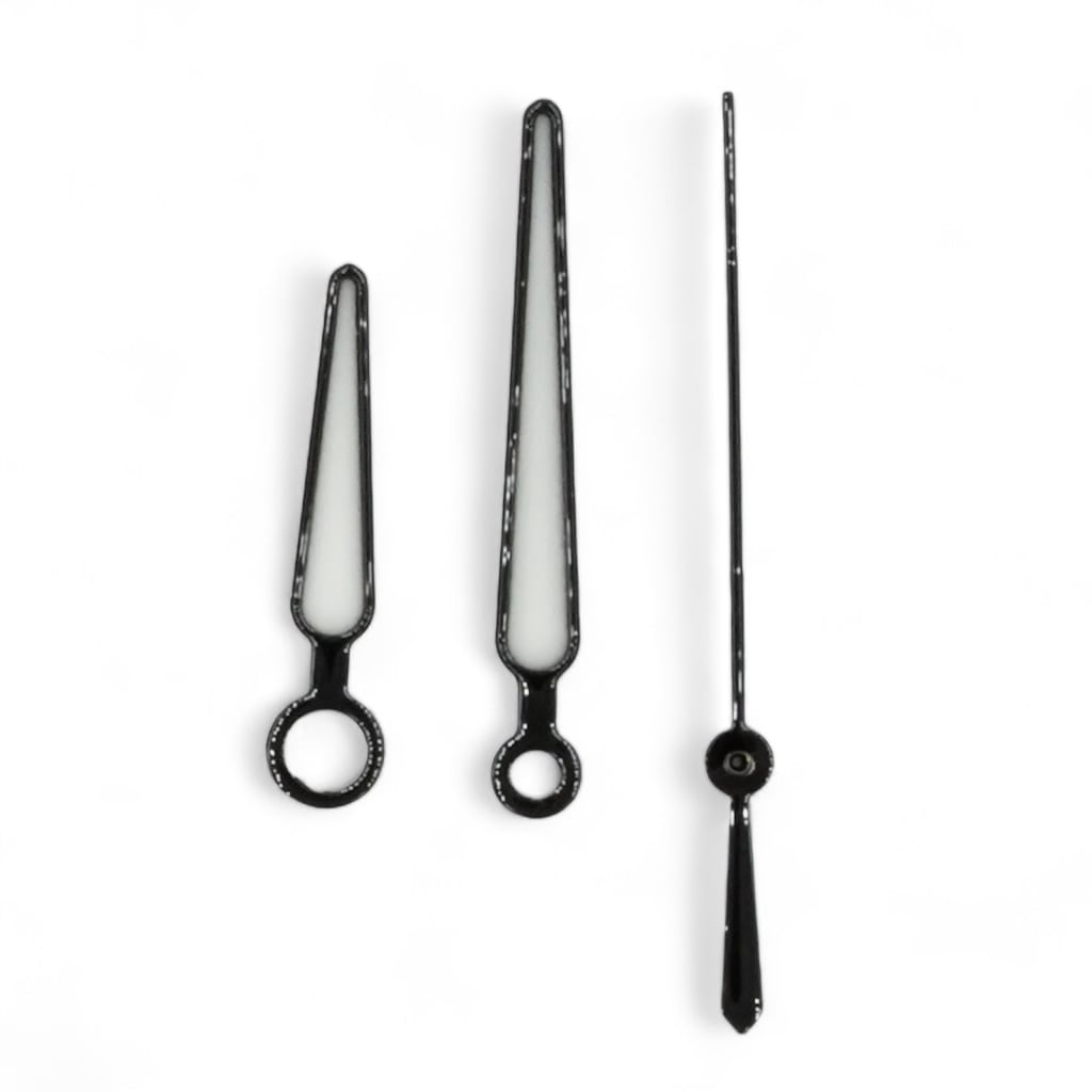 Nautilus II Hands - Polished Black - BGW9 Grade A - - - Lucius Atelier - Swiss Quality Seiko Watch Mod Parts