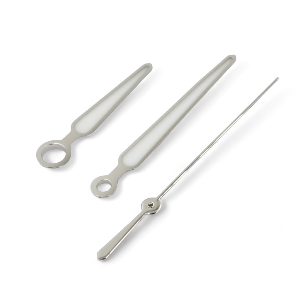 Nautilus II Hands - Polished Silver - BGW9 Grade A - - - Lucius Atelier - Swiss Quality Seiko Watch Mod Parts