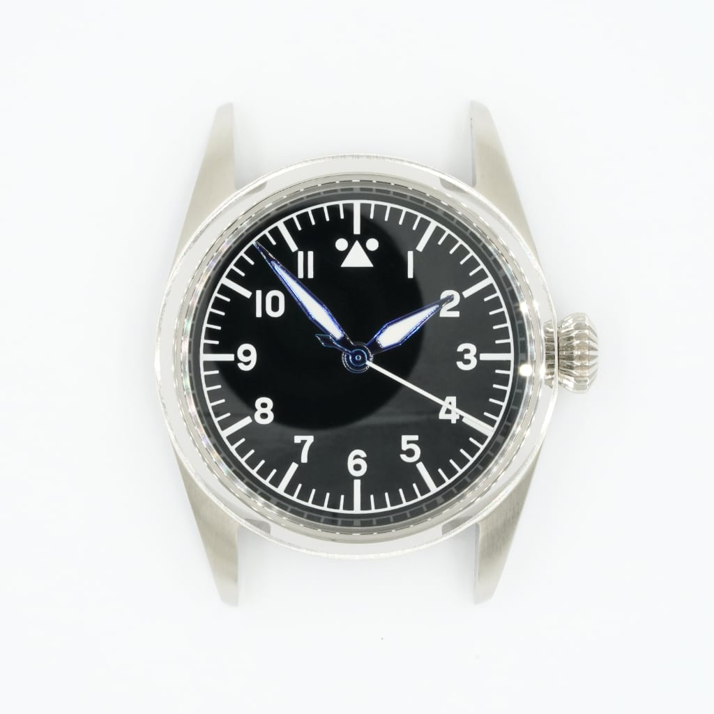 Pilot Watch Case - 34mm [ULTRA THIN EDITION] - Solid - - - Lucius Atelier - Swiss Quality Seiko Watch Mod Parts