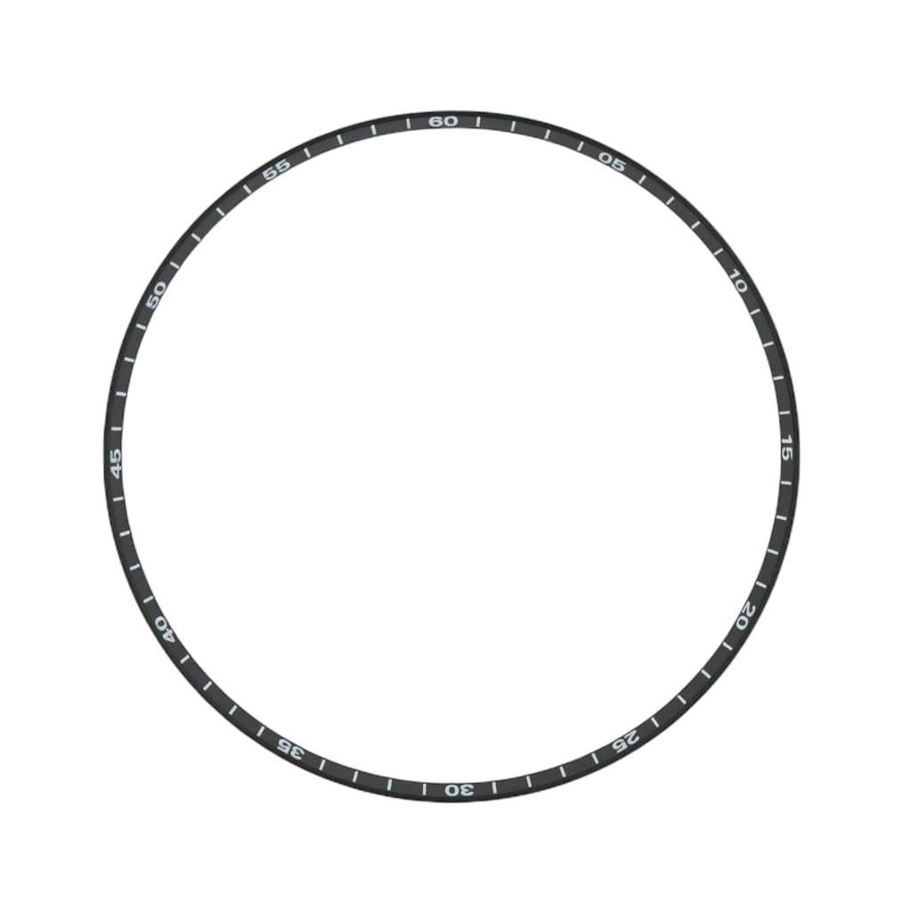 SKX013 Brushed Black Chapter Ring - White Numerals [ULTRA THIN EDITION] - - - - Lucius Atelier - Swiss Quality Seiko Watch Mod Parts