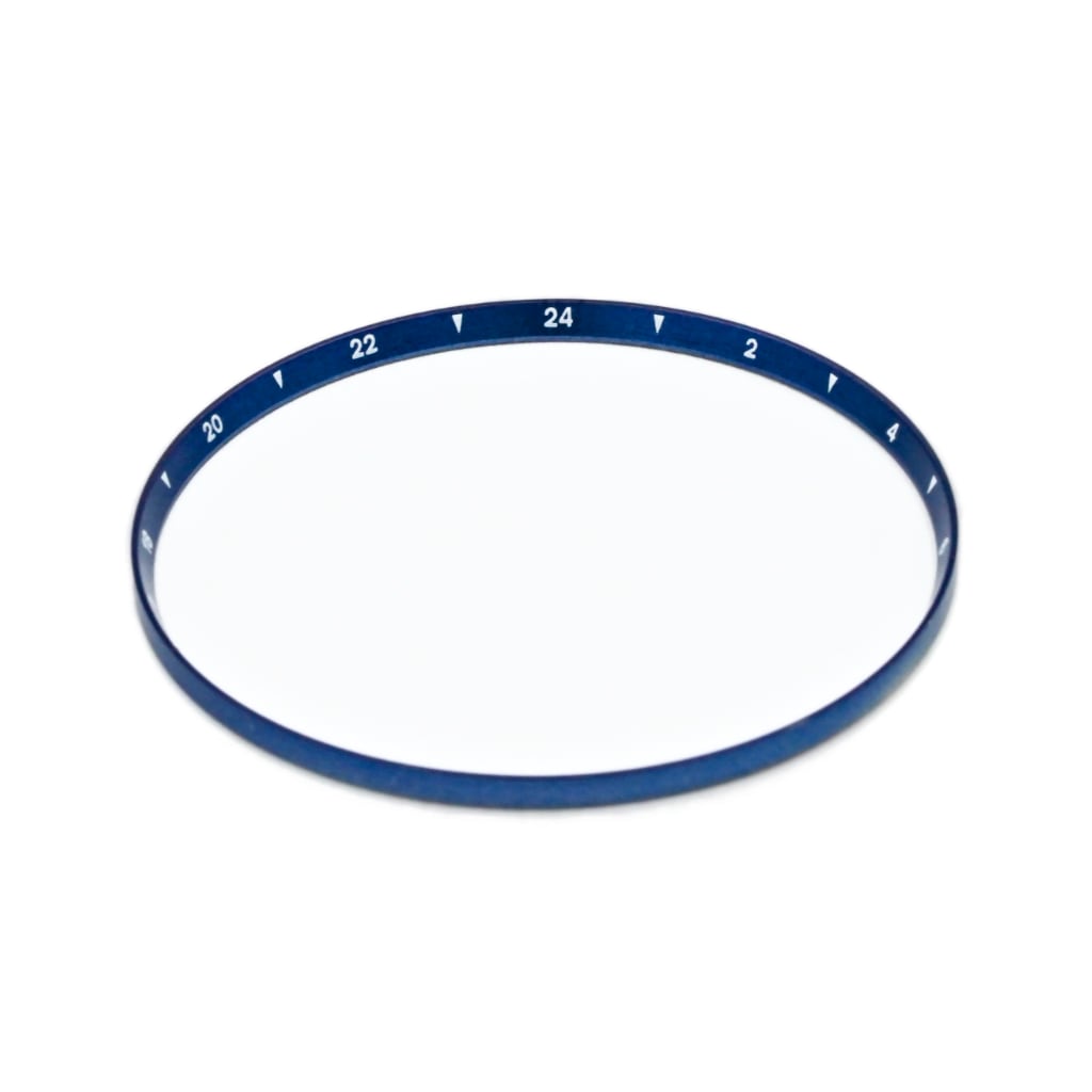 SKX013 Brushed Blue Chapter Ring - GMT II 24H Numerals [ULTRA THIN EDI ...