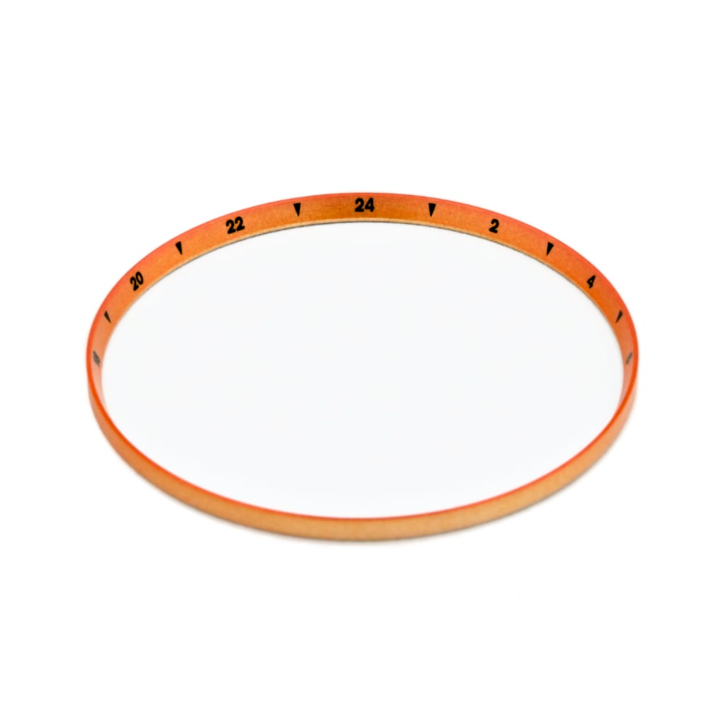SKX013 Brushed Orange Chapter Ring - GMT II 24H Numerals [ULTRA THIN EDITION] - - - - Lucius Atelier - Swiss Quality Seiko Watch Mod Parts