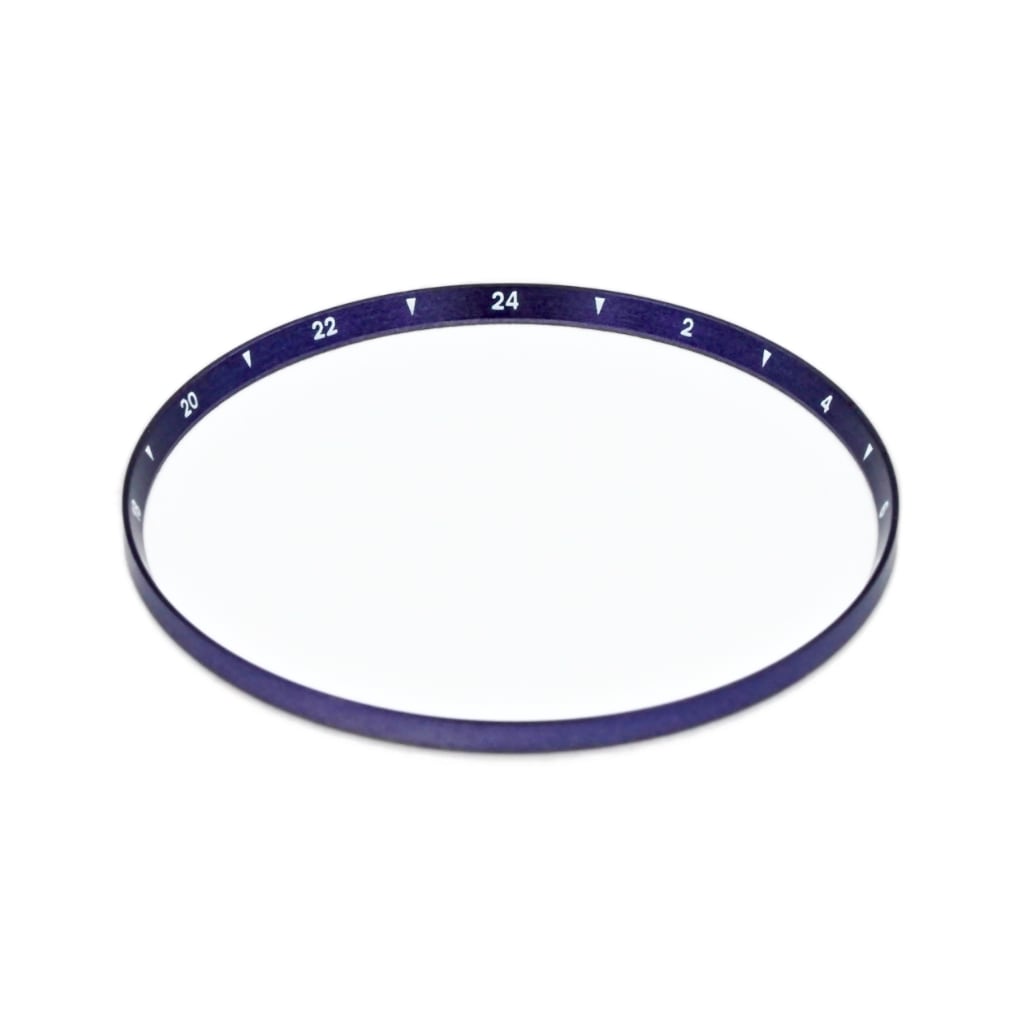 SKX013 Brushed Purple Chapter Ring - GMT II 24H Numerals [ULTRA THIN EDITION] - - - - Lucius Atelier - Swiss Quality Seiko Watch Mod Parts