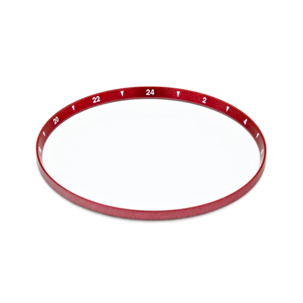 SKX013 Brushed Red Chapter Ring - GMT II 24H Numerals [ULTRA THIN EDIT ...
