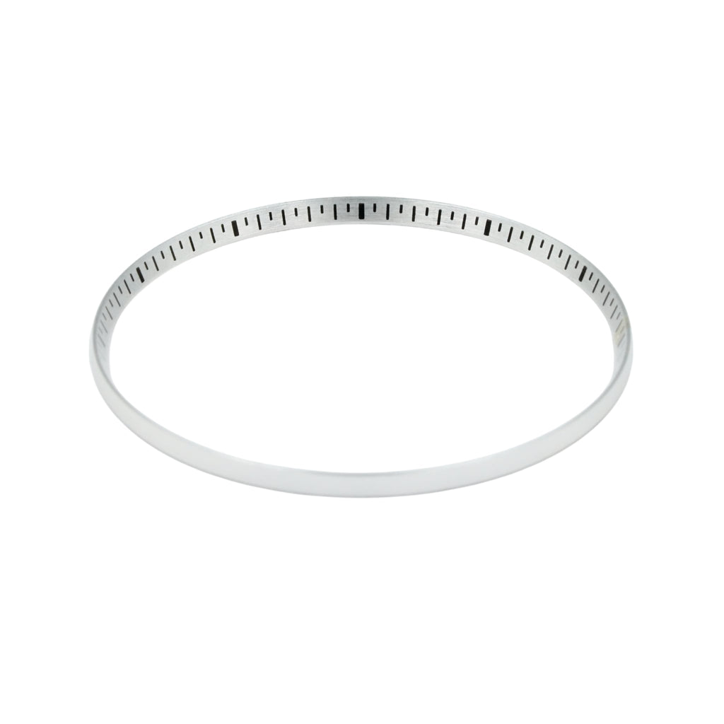 SKX013 Brushed Silver Chapter Ring - Black Markers II [ULTRA