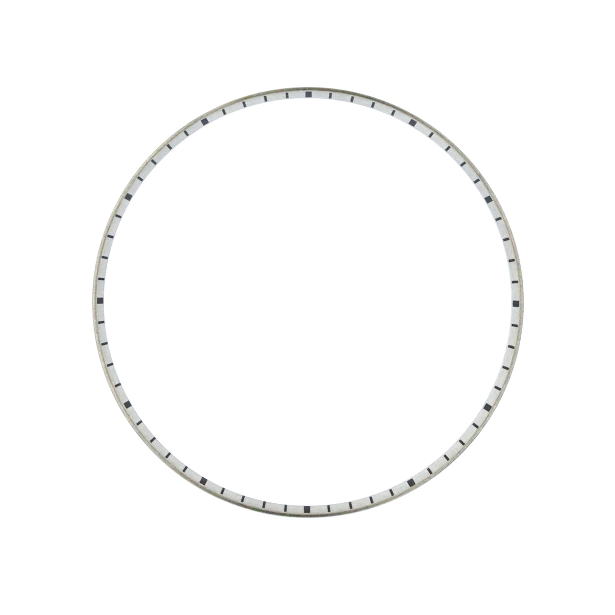 SKX013 Brushed Silver Chapter Ring - Black Markers [ULTRA THIN EDITION] - - - - Lucius Atelier - Swiss Quality Seiko Watch Mod Parts