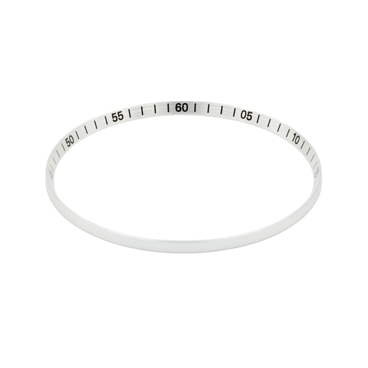 SKX013 Brushed Silver Chapter Ring - Black Numerals [ULTRA THIN EDITION] - - - - Lucius Atelier - Swiss Quality Seiko Watch Mod Parts