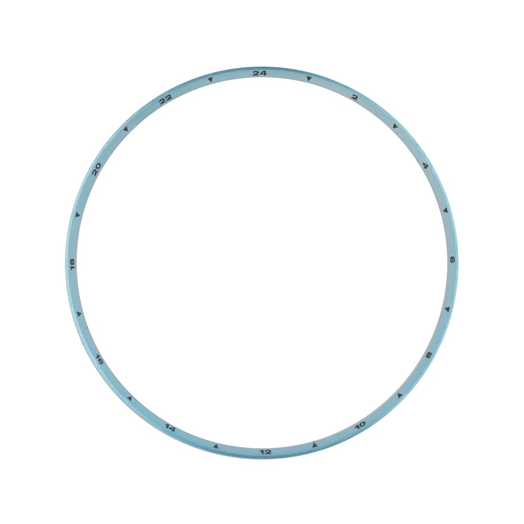 SKX013 Brushed Sky Blue Chapter Ring - GMT II 24H Numerals [ULTRA THIN EDITION] - - - - Lucius Atelier - Swiss Quality Seiko Watch Mod Parts