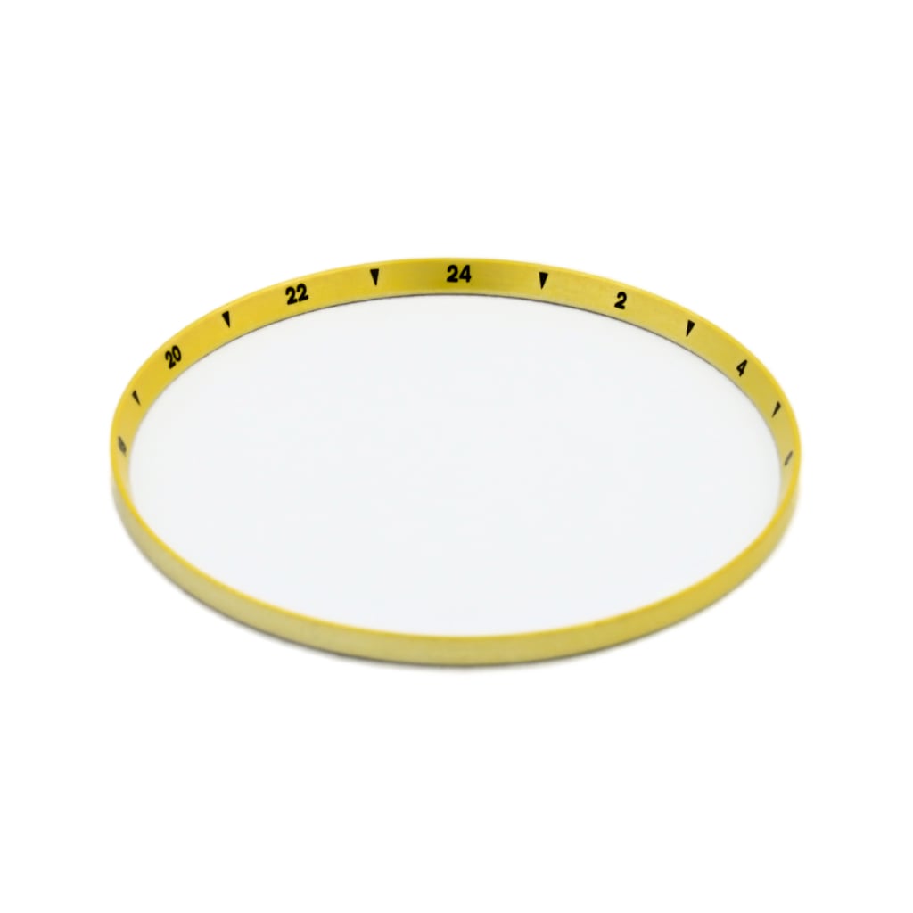 SKX013 Brushed Yellow Chapter Ring - GMT II 24H Numerals [ULTRA THIN E ...