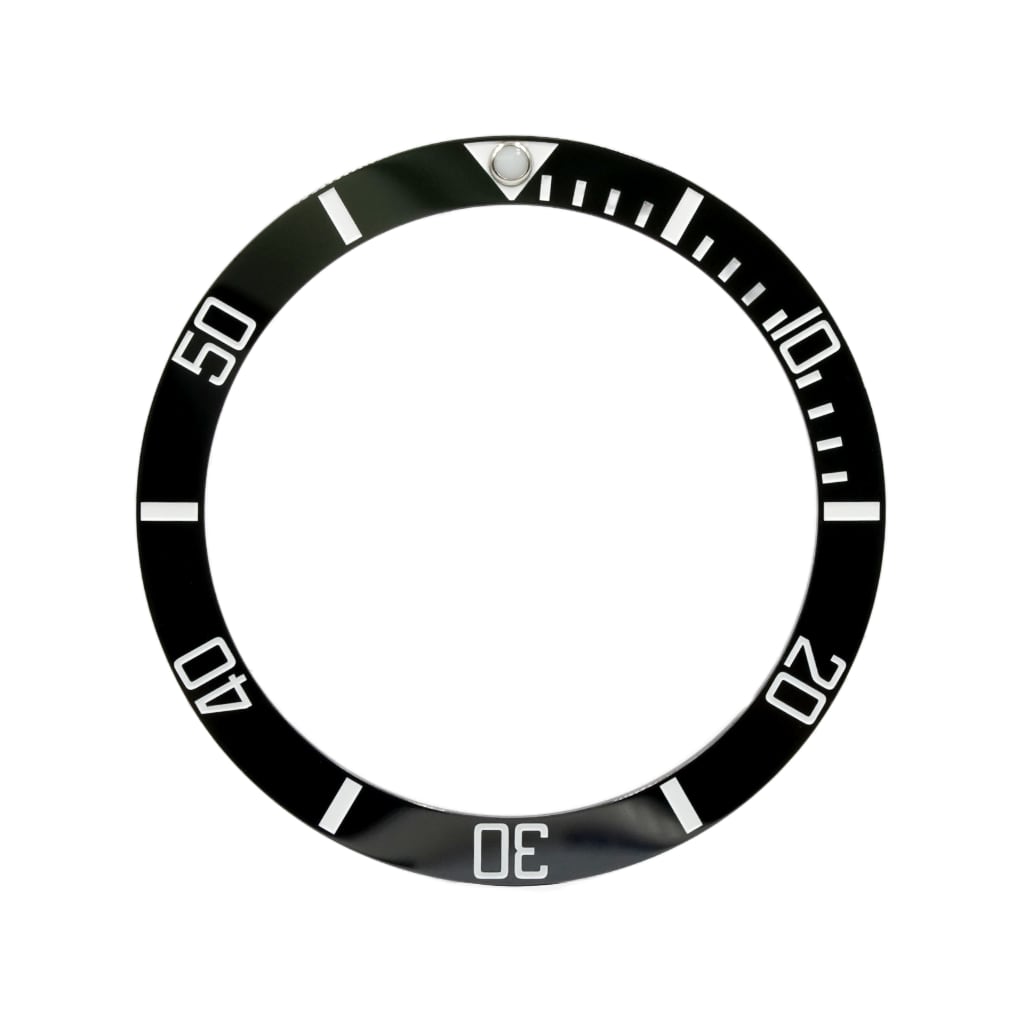 SKX013 Ceramic Bezel Insert (Slope) - Submariner Black - - - - Lucius Atelier - Swiss Quality Seiko Watch Mod Parts