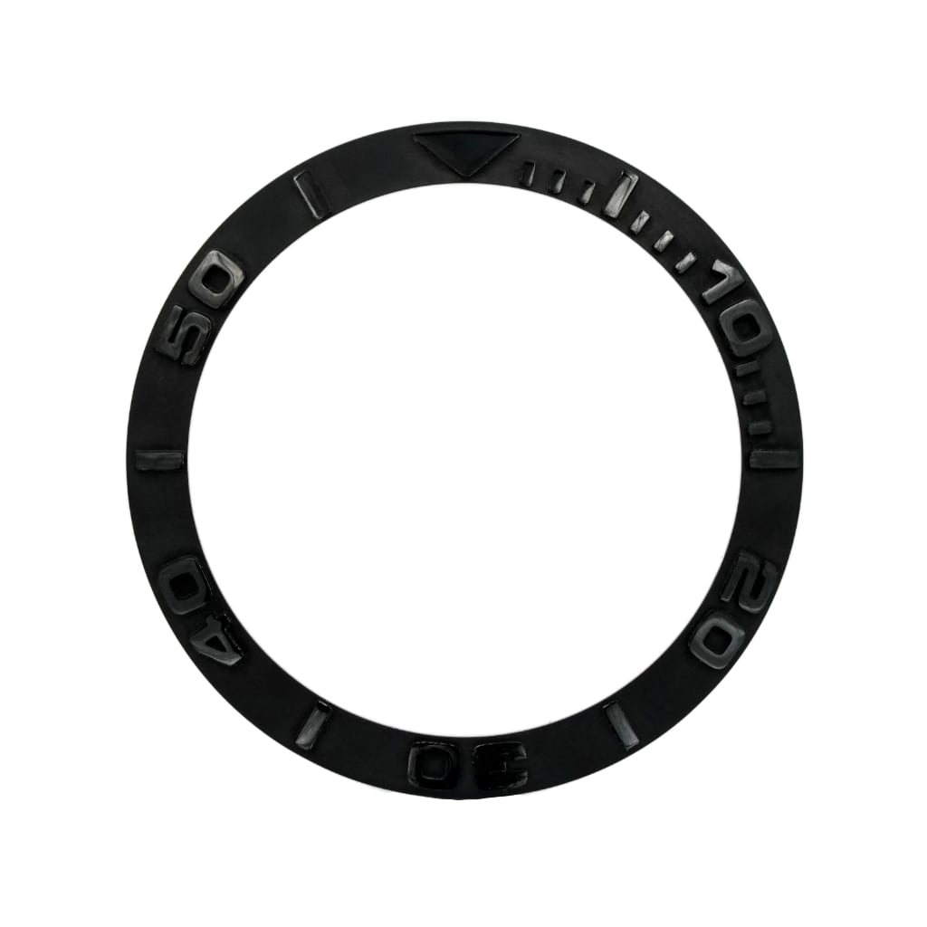 SKX013 Ceramic Bezel Insert (Slope) - Yacht Master Black - - - - Lucius Atelier - Swiss Quality Seiko Watch Mod Parts