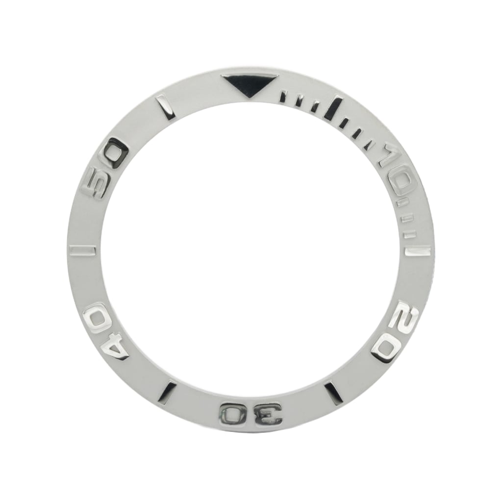 SKX013 Ceramic Bezel Insert (Slope) - Yacht Master Silver - - - - Lucius Atelier - Swiss Quality Seiko Watch Mod Parts