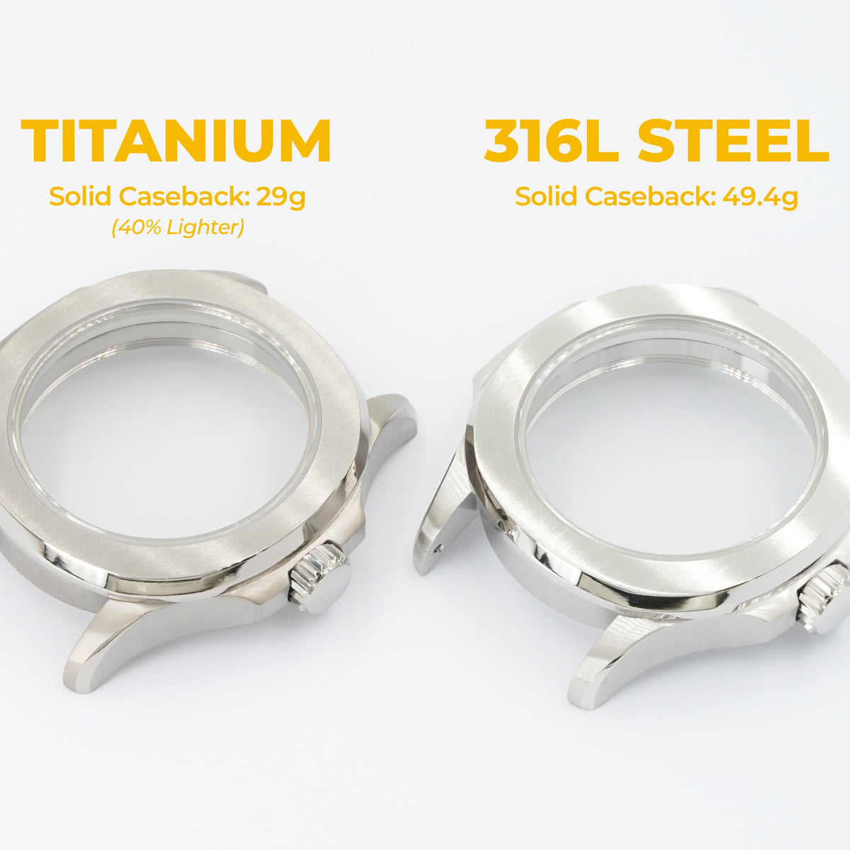 Seikonaut Watch Case - 38mm [ULTRA THIN EDITION] - Solid - - - Lucius Atelier - Swiss Quality Seiko Watch Mod Parts