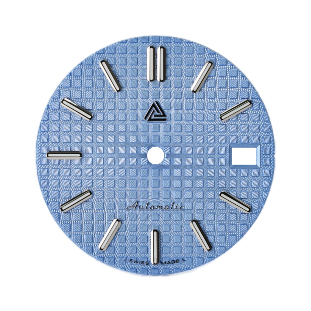 The Great Oak Dial - Ice Blue (Date) - - - - Lucius Atelier - Swiss Quality Seiko Watch Mod Parts