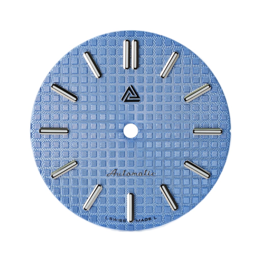 The Great Oak Dial - Ice Blue (No Date) - - - - Lucius Atelier - Swiss Quality Seiko Watch Mod Parts