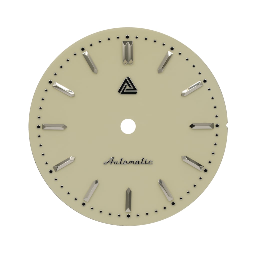 Vintage Enamel Biege Dial (No Date) - - - - Lucius Atelier - Swiss Quality Seiko Watch Mod Parts