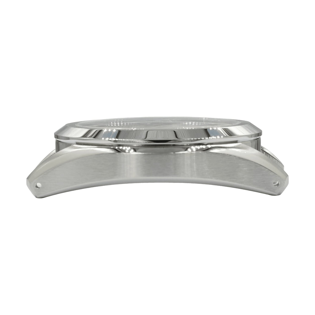 GS 39mm Ultra Thin watch case — side profile showing the double-domed sapphire and slim case height