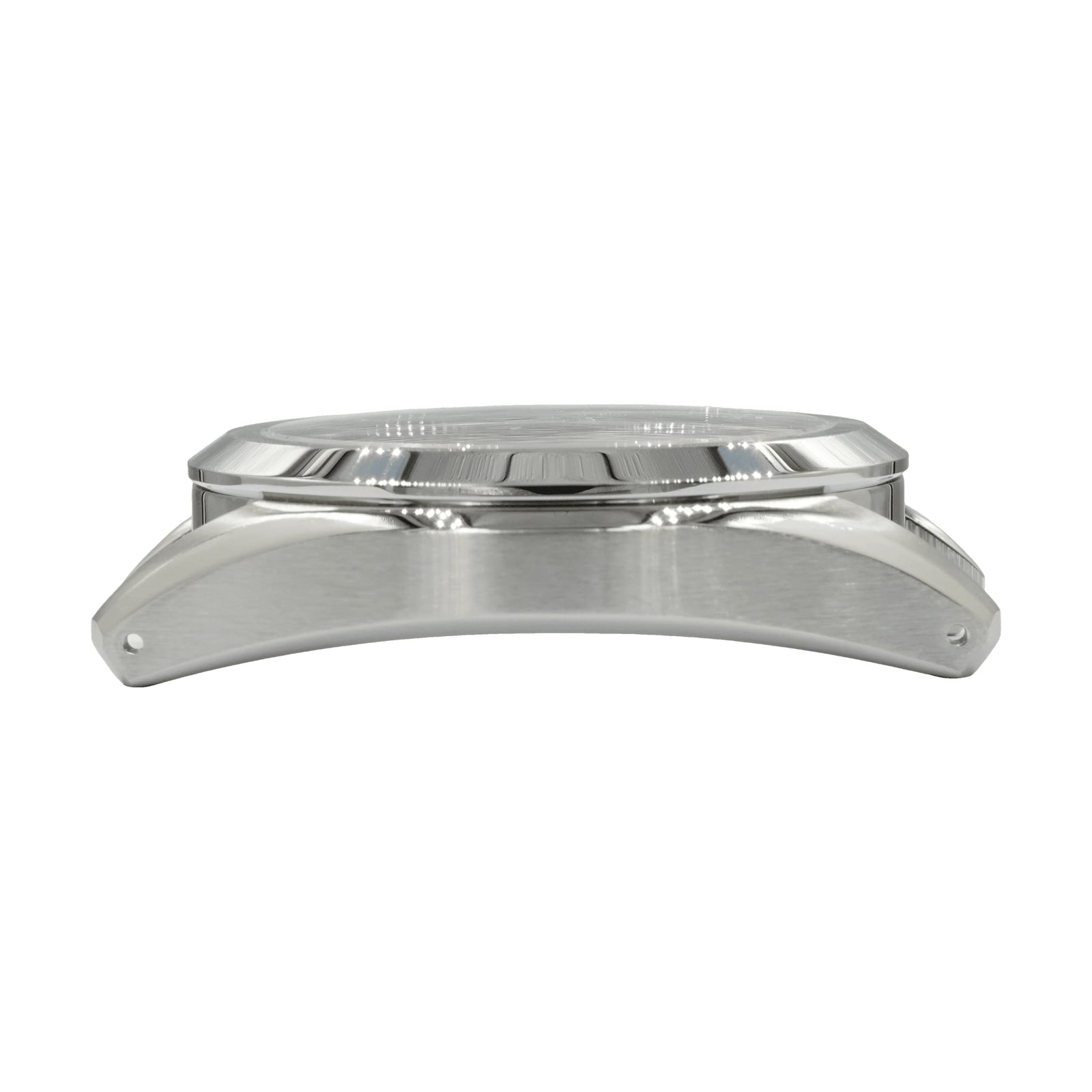 GS 39mm Ultra Thin watch case — side profile showing the double-domed sapphire and slim case height
