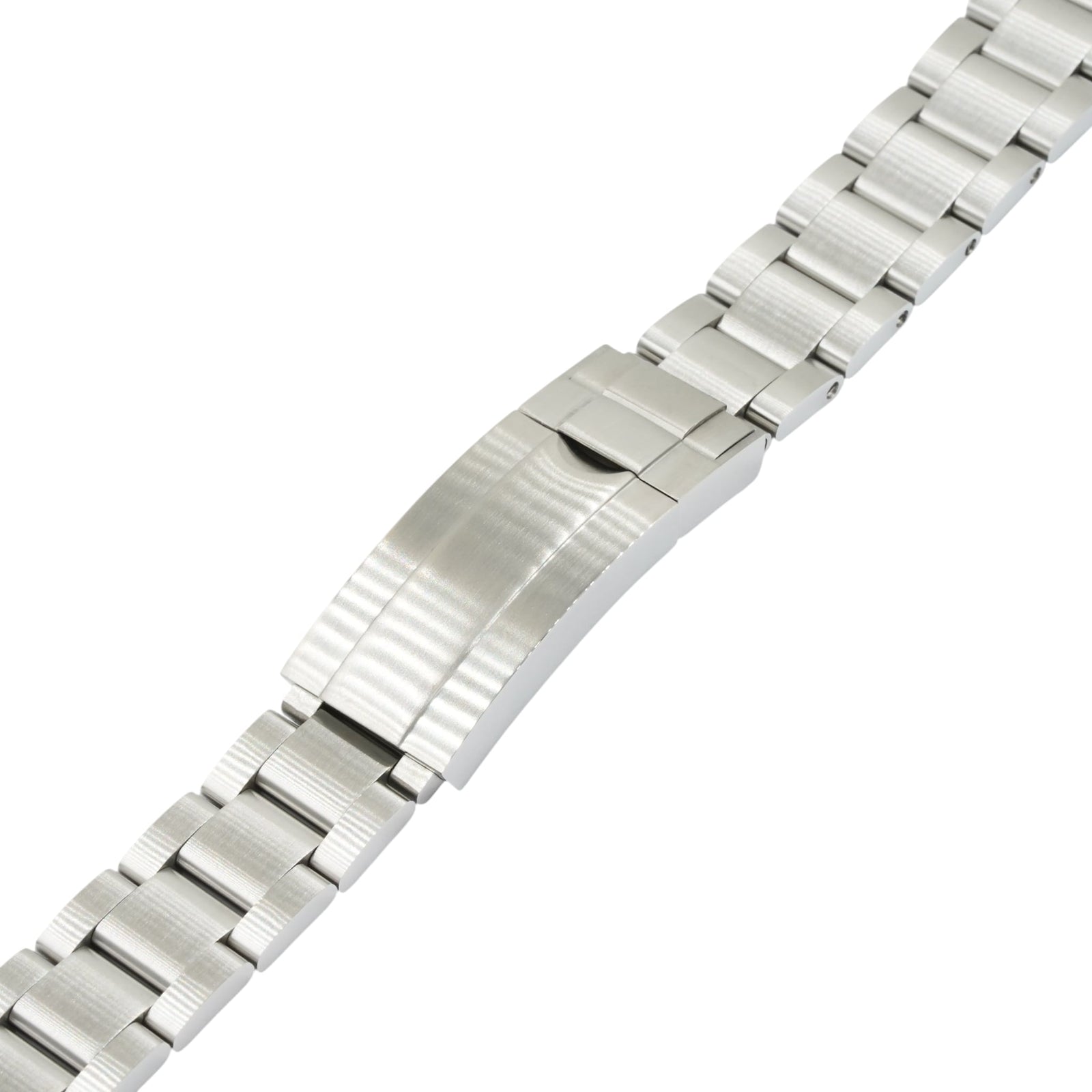 Oyster Bracelet 20/16mm Brushed — full-brushed 316L stainless steel Seiko mod bracelet by Lucius Atelier