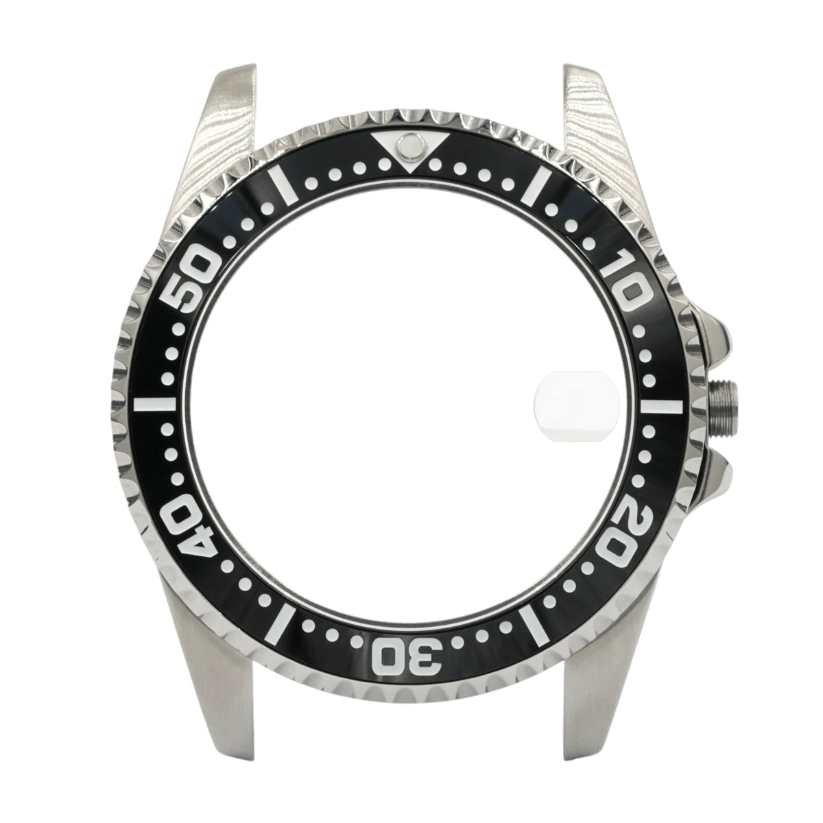 SKX013 Diver 38 Origin Ultra Thin — front view with cyclops lens over the date window position, black ceramic bezel with SKX013-pattern minute-dot track