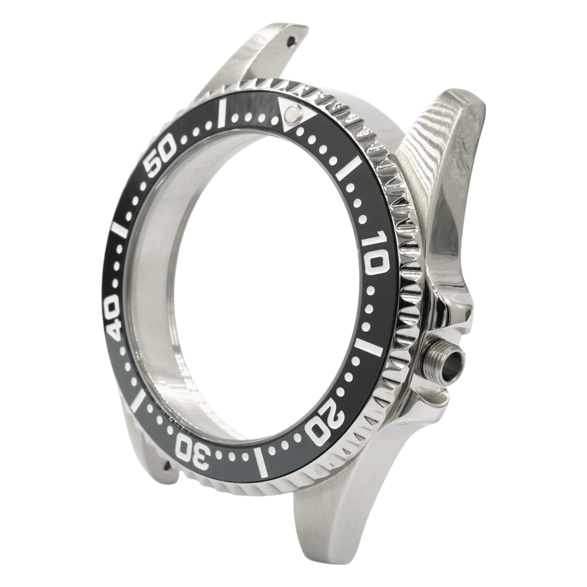 SKX013 Diver 38 Origin Ultra Thin — three-quarter view with the screw-down crown and crown guards visible at 3 o'clock