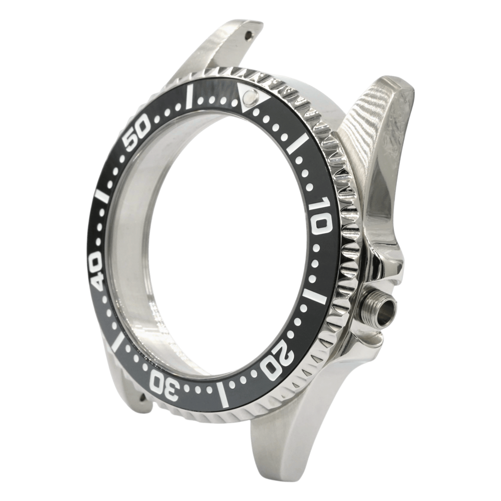 SKX013 Diver 38 Origin Ultra Thin — three-quarter view with the screw-down crown and crown guards visible at 3 o'clock