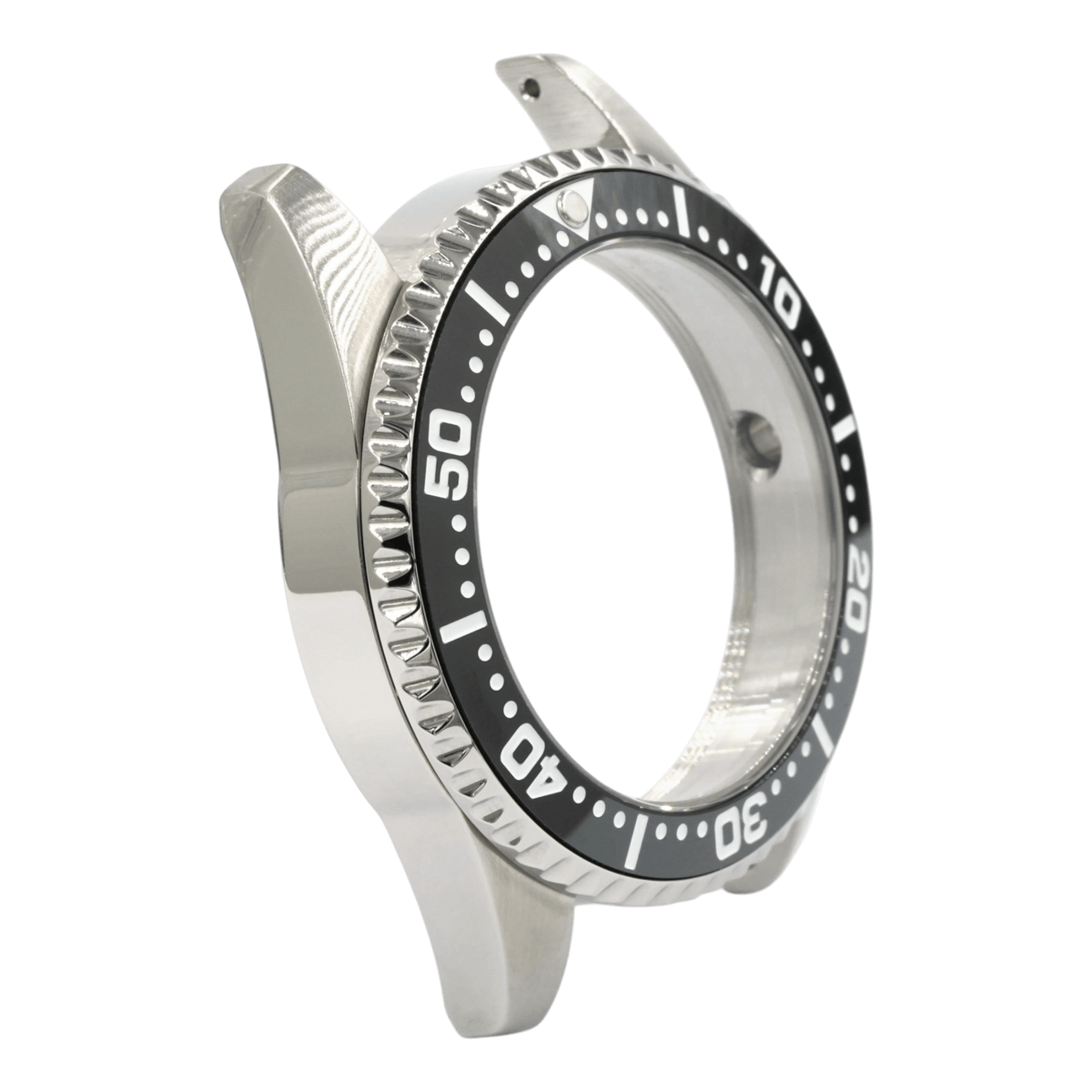SKX013 Diver 38 Origin Ultra Thin — three-quarter view from the opposite side showing brushed lug tops and polished lug sides