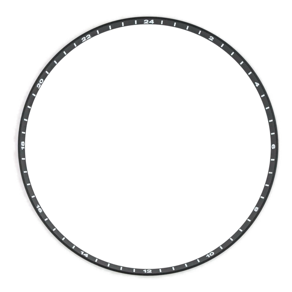 SKX013 Brushed Black Chapter Ring - GMT 24H Numerals [ULTRA THIN EDITION]