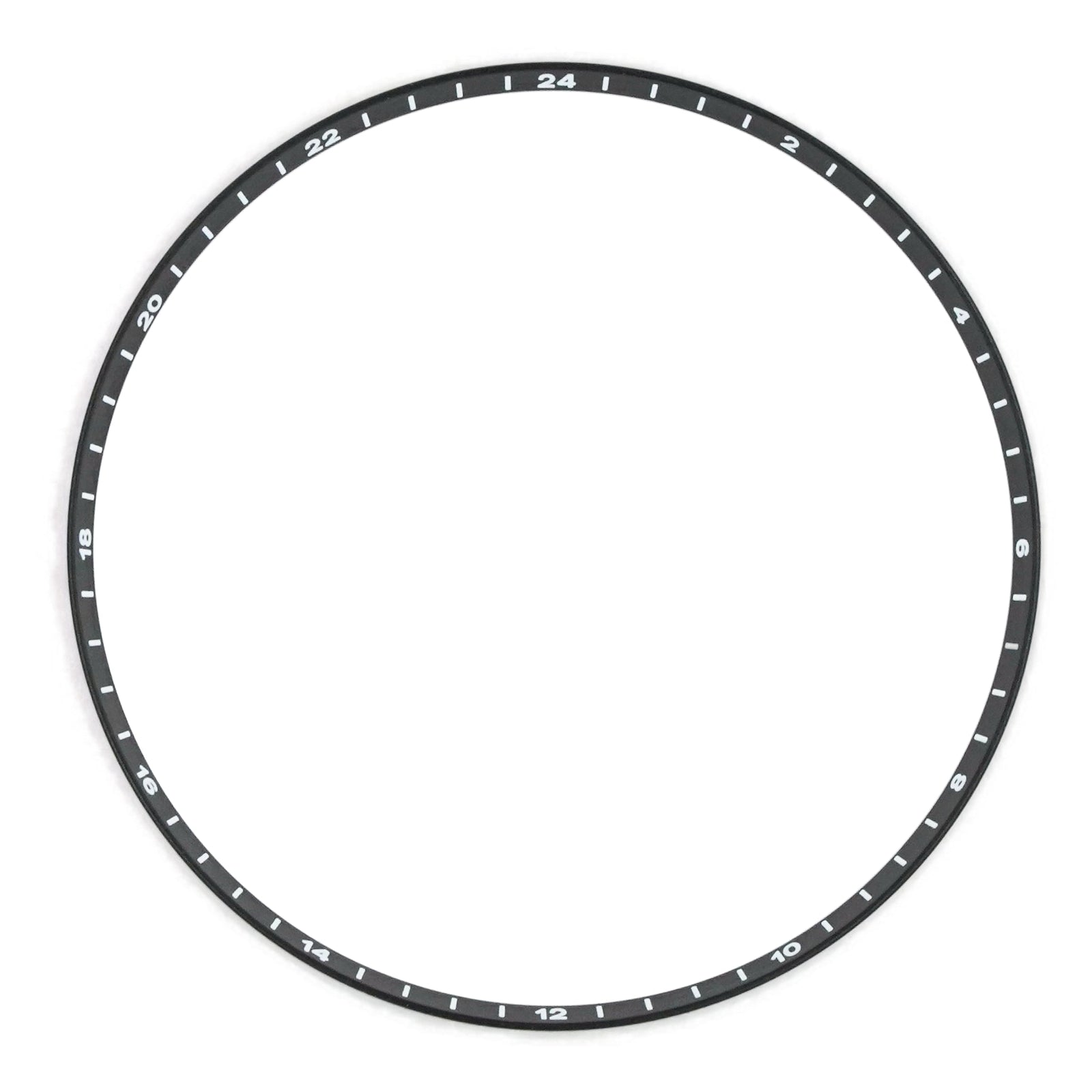 SKX013 Brushed Black Chapter Ring - GMT 24H Numerals [ULTRA THIN EDITION]