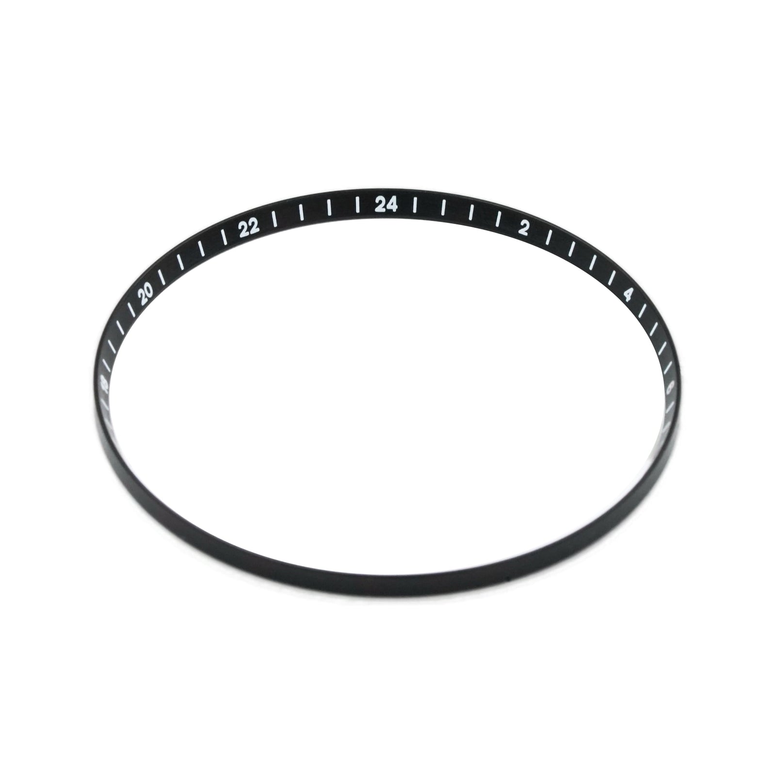 SKX013 Brushed Black Chapter Ring - GMT 24H Numerals [ULTRA THIN EDITION]