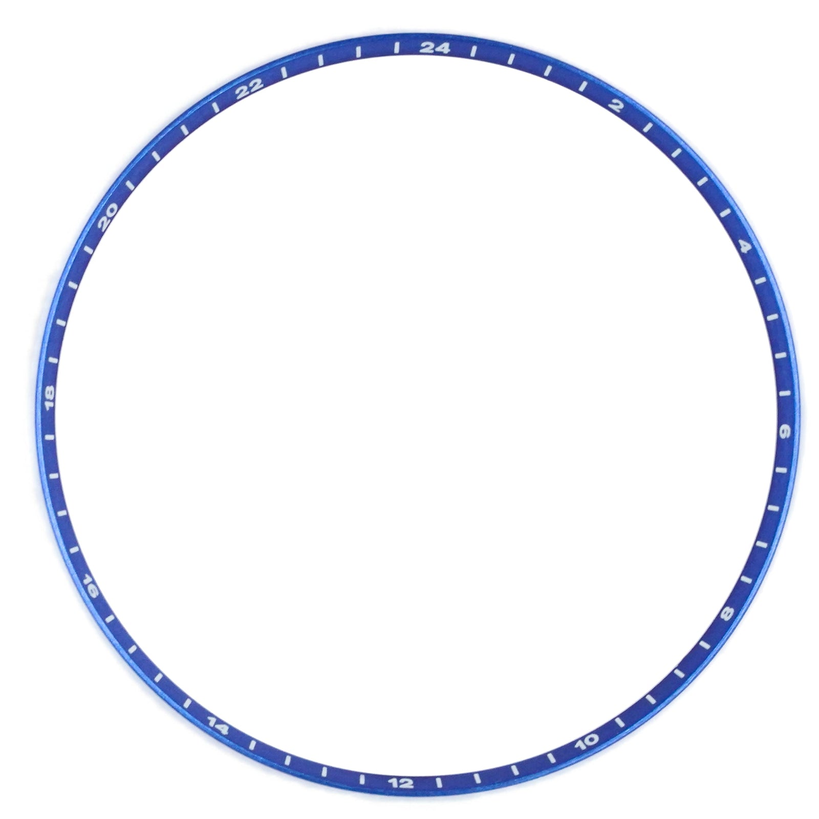 SKX013 Brushed Blue Chapter Ring - GMT 24H Numerals [ULTRA THIN EDITION]