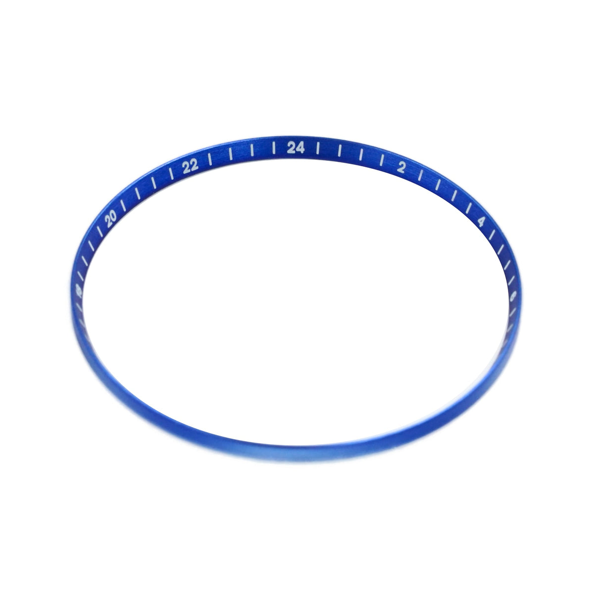 SKX013 Brushed Blue Chapter Ring - GMT 24H Numerals — Ultra Thin