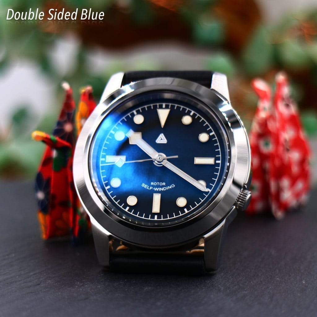 30mm Double Domed Sapphire Crystal - Double Sided - Blue - - - Lucius Atelier - Swiss Quality Seiko Watch Mod Parts