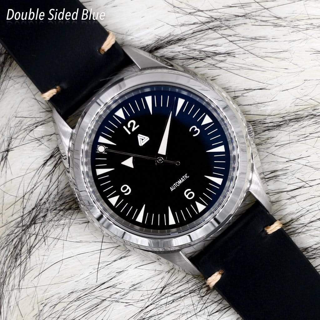 30mm Double Domed Sapphire Crystal - Double Sided - Blue - - Lucius Atelier - Swiss Quality Seiko Watch Mod Parts