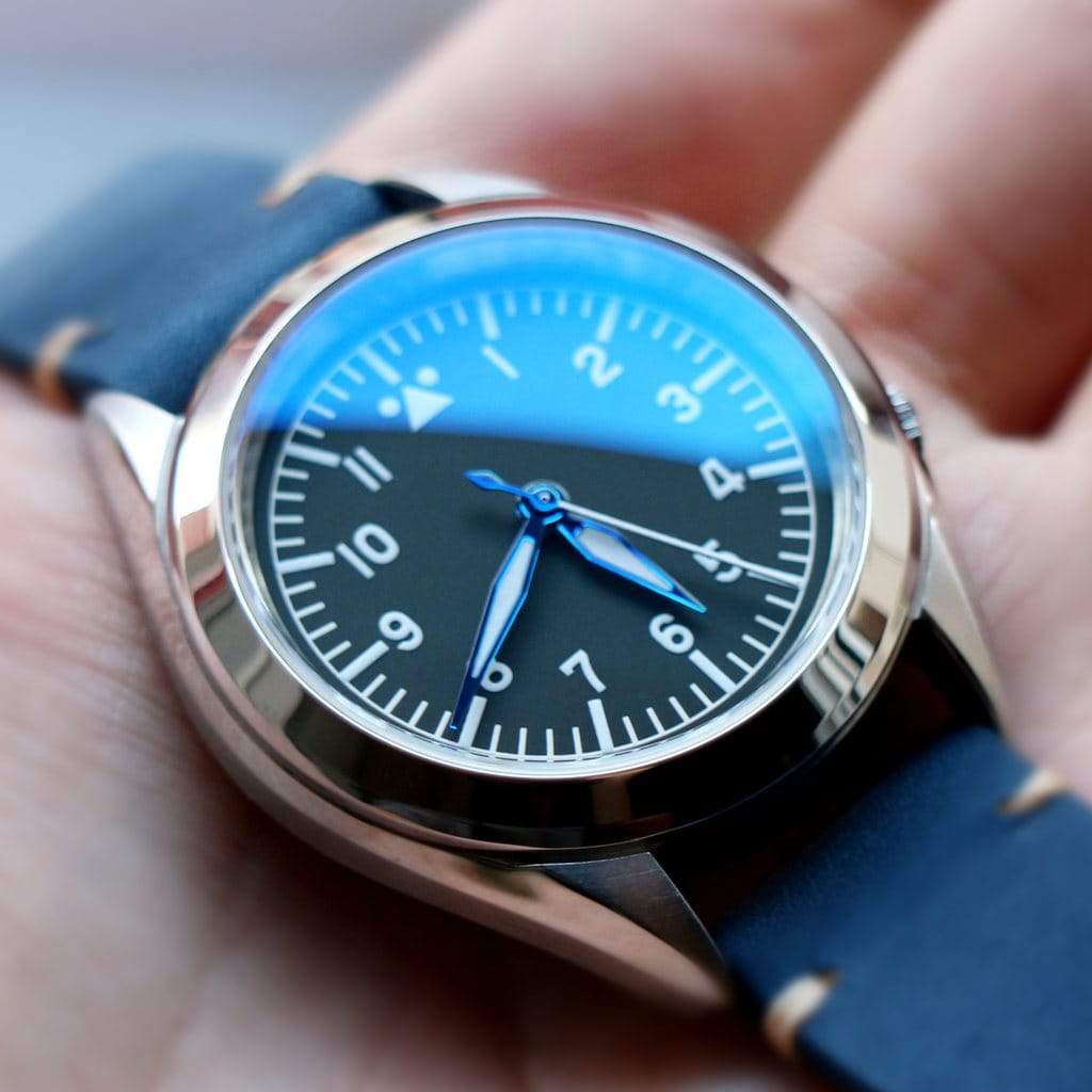 30mm Double Domed Sapphire Crystal - Double Sided - Blue - - Lucius Atelier - Swiss Quality Seiko Watch Mod Parts