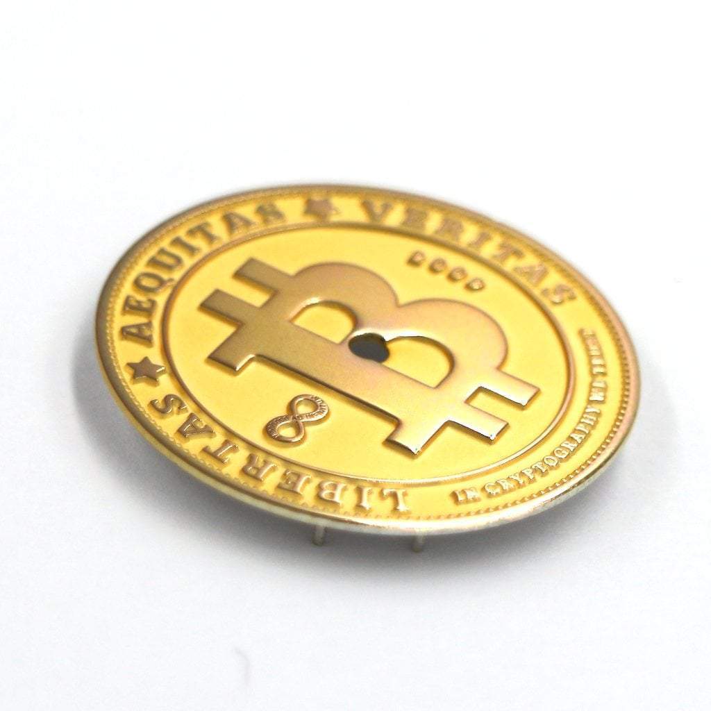 Bitcoin Dial - 24k Gold - - - - Lucius Atelier - Swiss Quality Seiko Watch Mod Parts