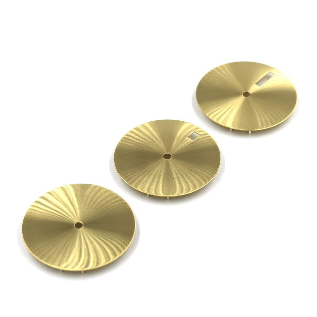 Blank Brass Dial - Sunburst brushed - No Date - 1 - - Lucius Atelier - Swiss Quality Seiko Watch Mod Parts