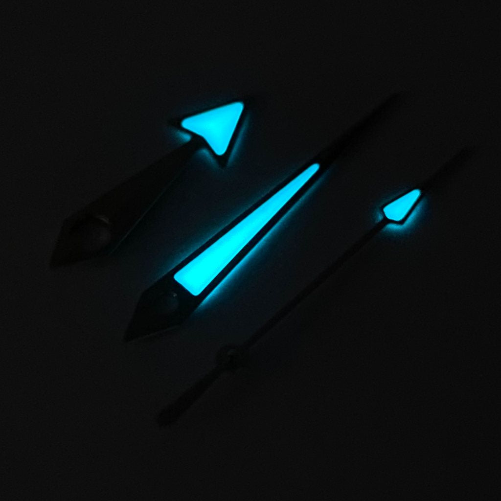 Broad Arrow Hands - Polished Silver - BGW9 Grade A - - - Lucius Atelier - Swiss Quality Seiko Watch Mod Parts