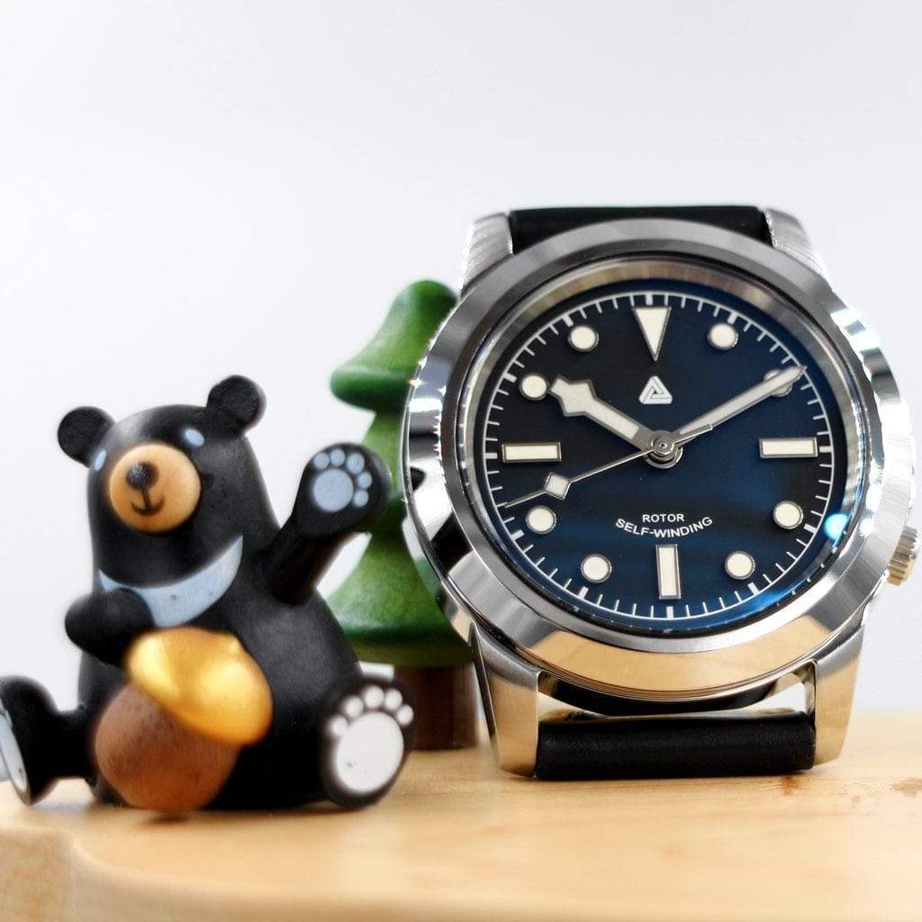 Matt Black Bay Diver Dial  BGW9 Blue Lume - SEIKO Mod Part - Lucius Atelier