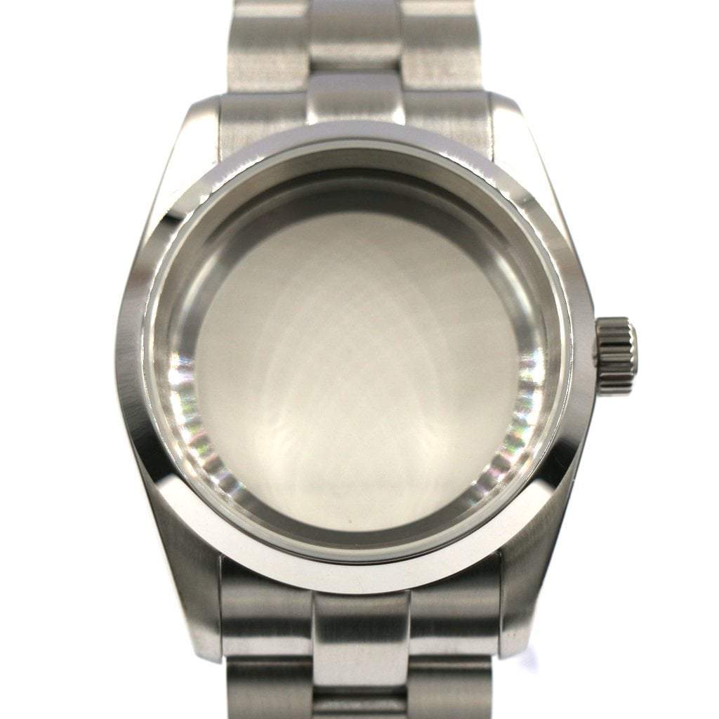 Explorer Watch Case - 36mm - Explorer Case - Brushed Oyster - NH [Solid] - Lucius Atelier - Swiss Quality Seiko Watch Mod Parts