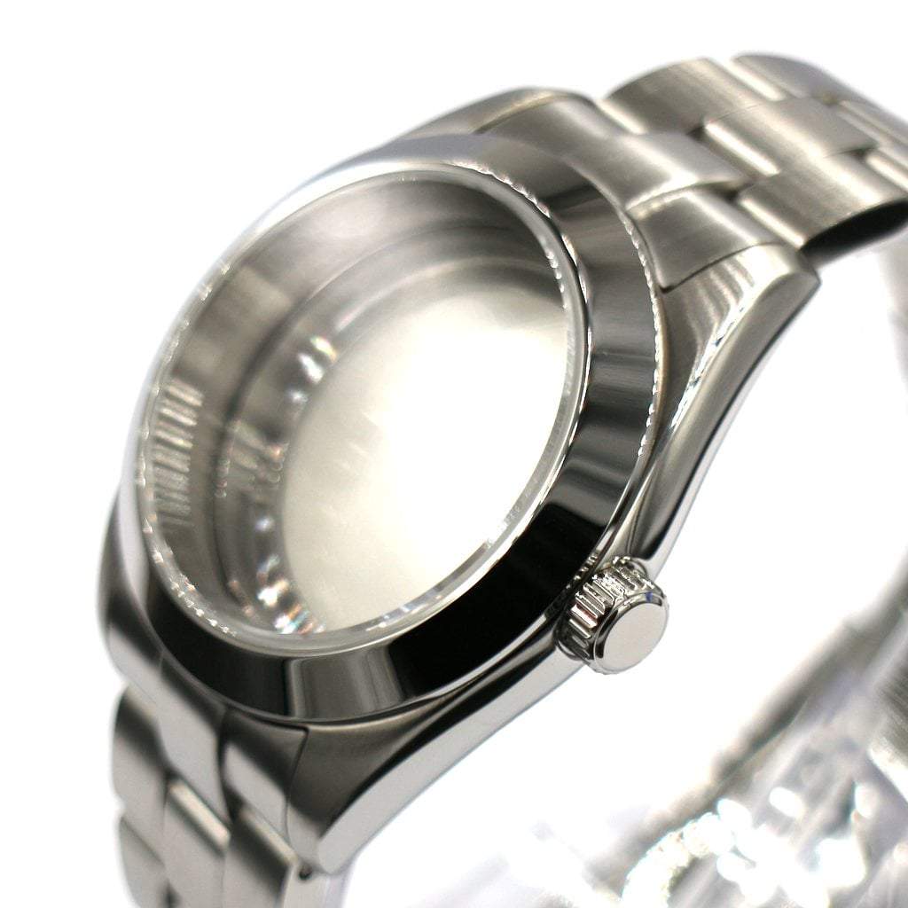 Explorer Watch Case - 39mm - Explorer Case - Brushed Oyster - NH [Solid] - Lucius Atelier - Swiss Quality Seiko Watch Mod Parts