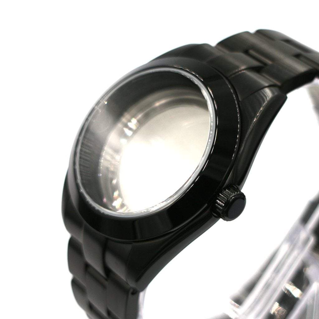 Explorer Watch Case (DLC BLACK EDITION) - 39mm - Explorer Case - Brushed Oyster - NH - Lucius Atelier - Swiss Quality Seiko Watch Mod Parts