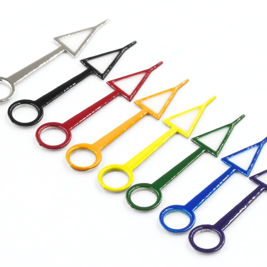 GMT Hands - Explorer [For NH34] - BGW9 Grade A - Silver - - Lucius Atelier - Swiss Quality Seiko Watch Mod Parts