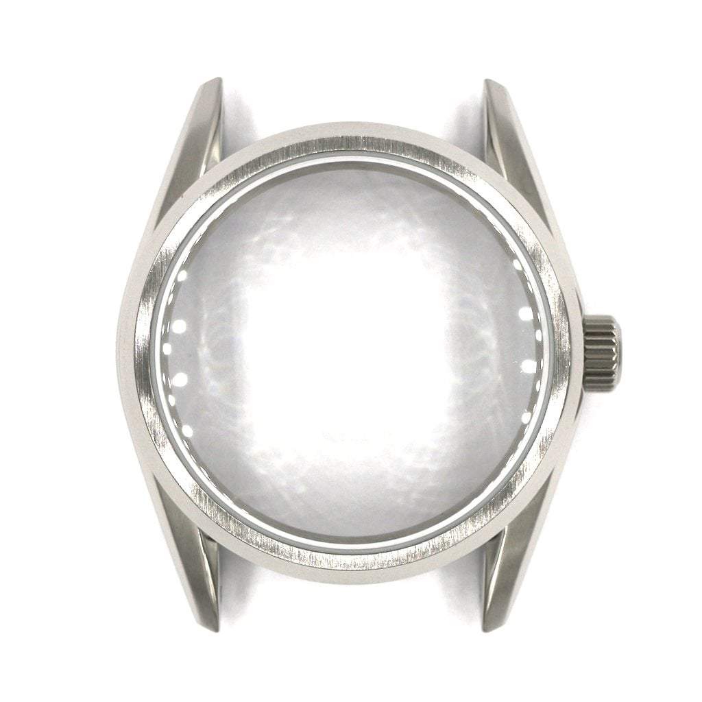 GS Watch Case - 36mm - GS Case - Brushed Oyster - NH [Solid] - Lucius Atelier - Swiss Quality Seiko Watch Mod Parts
