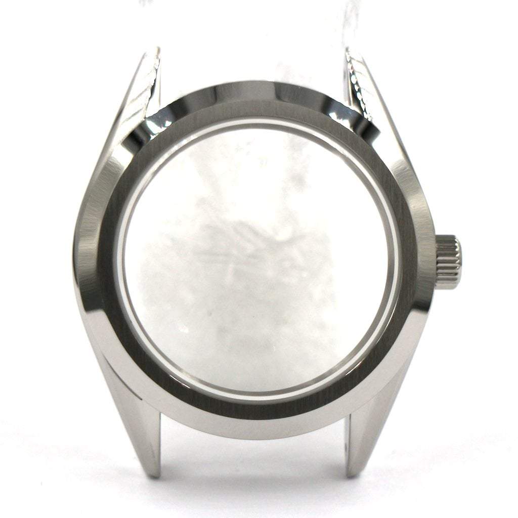 GS Watch Case - 39mm - GS Case - Brushed Oyster - NH [Solid] - Lucius Atelier - Swiss Quality Seiko Watch Mod Parts