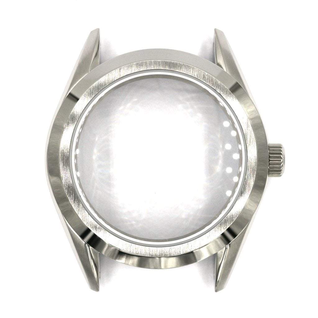 GS Watch Case - 39mm - GS Case - Brushed Oyster - NH [Solid] - Lucius Atelier - Swiss Quality Seiko Watch Mod Parts