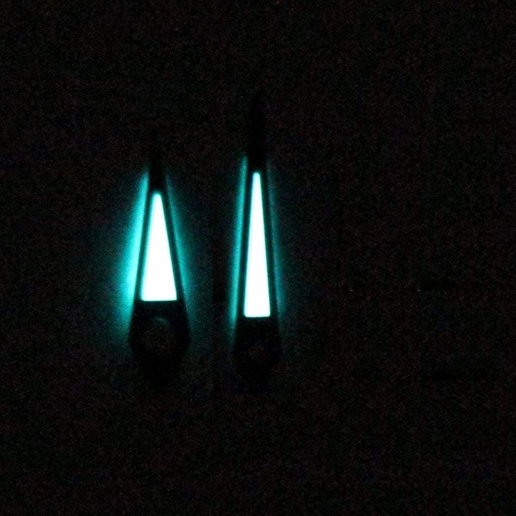 Grand Seiko Dauphine Hands - Brushed Top Silver &amp; Blue - Luminous - BGW9 Standard Grade - - - Lucius Atelier - Swiss Quality Seiko Watch Mod Parts