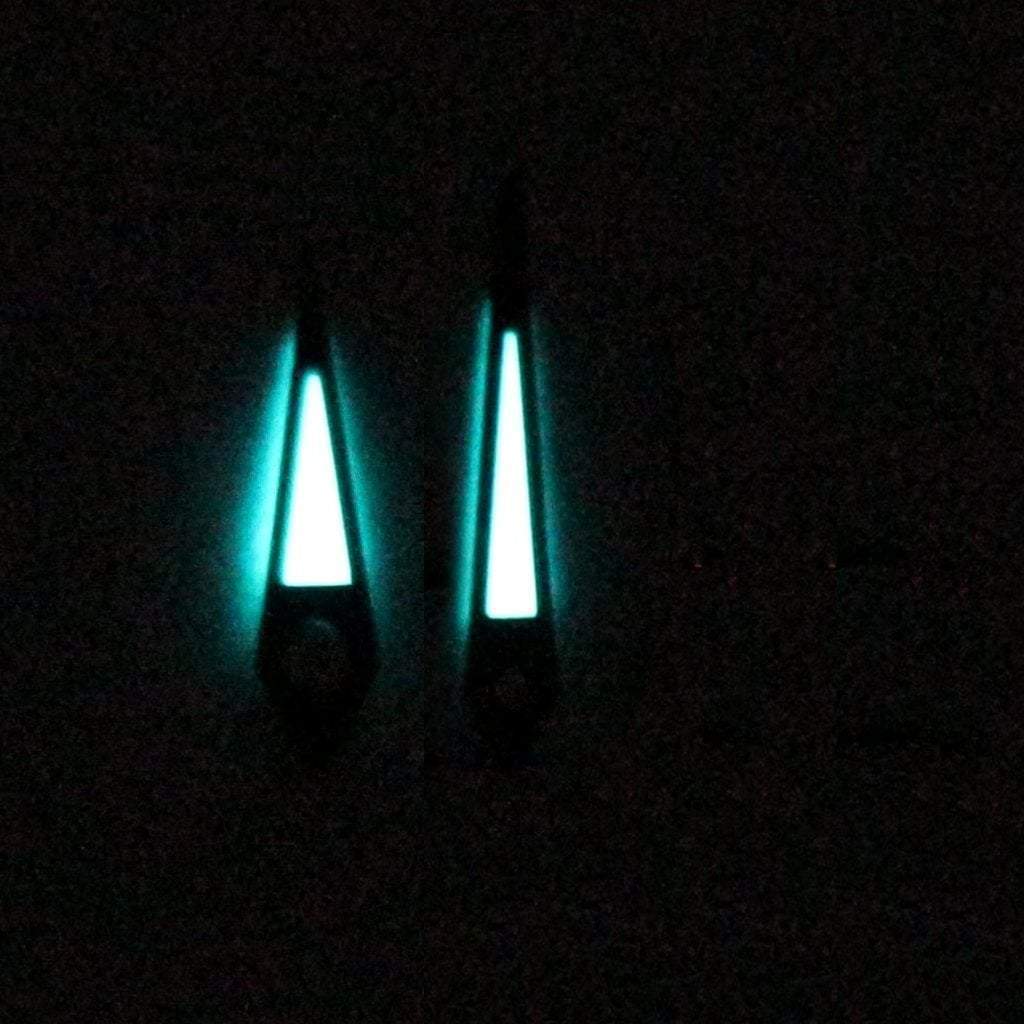 Grand Seiko Dauphine Hands - Brushed Top Silver &amp; Red - Luminous - BGW9 Standard Grade - - - Lucius Atelier - Swiss Quality Seiko Watch Mod Parts