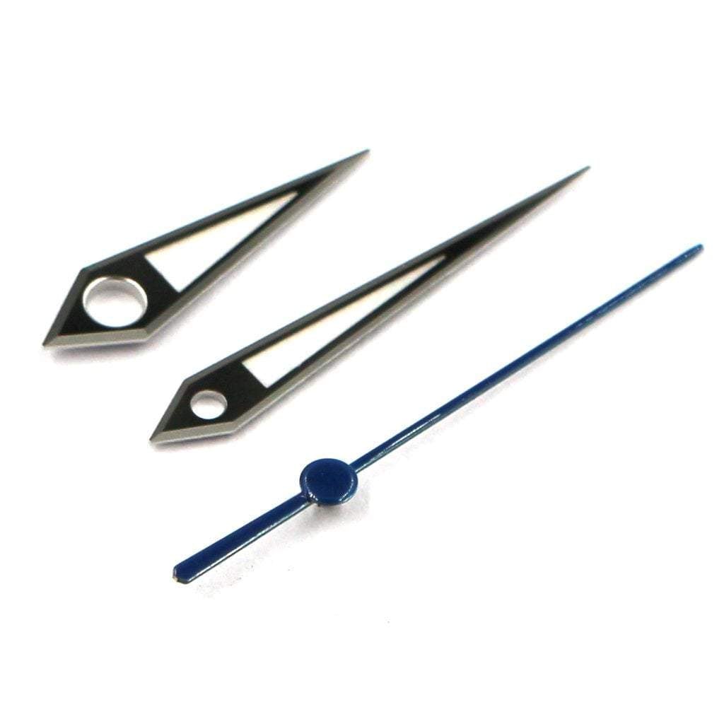 Grand Seiko Dauphine Hands - Polished Blue - Luminous - BGW9 Grade A - - - Lucius Atelier - Swiss Quality Seiko Watch Mod Parts